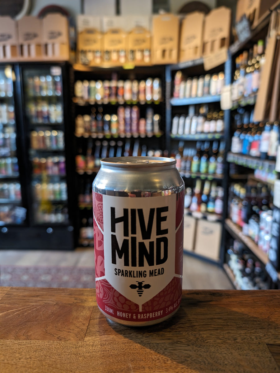 Hive Mind Honey & Raspberry Sparkling Mead 3.4% (330ml Can)