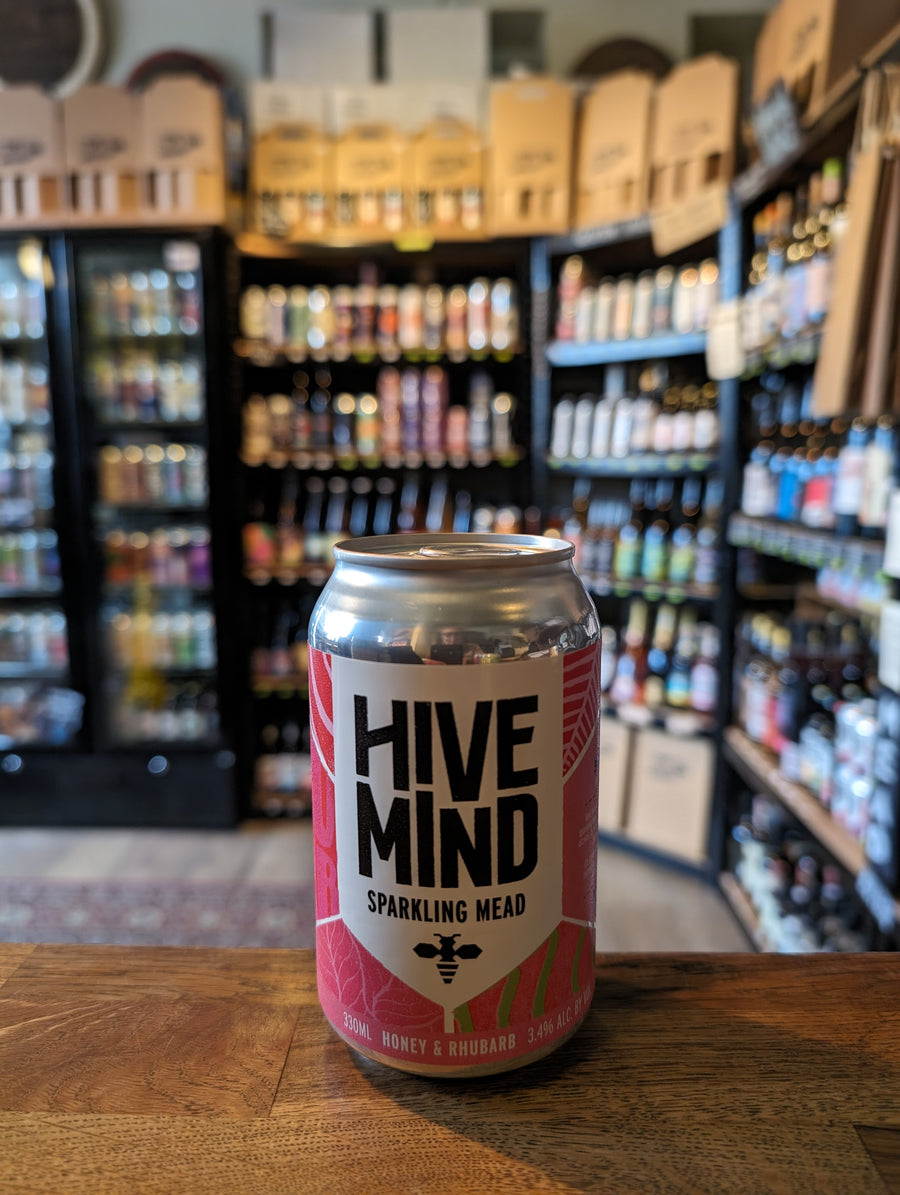 Hive Mind Honey & Rhubarb Sparkling Mead 3.4% (330ml Can)