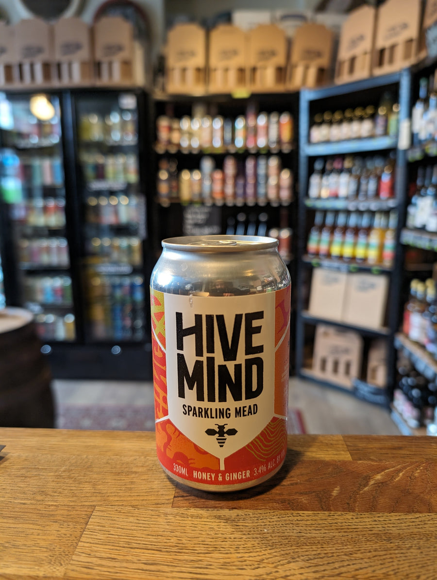 Hive Mind Honey & Ginger Sparkling Mead 3.4% 330ml Can