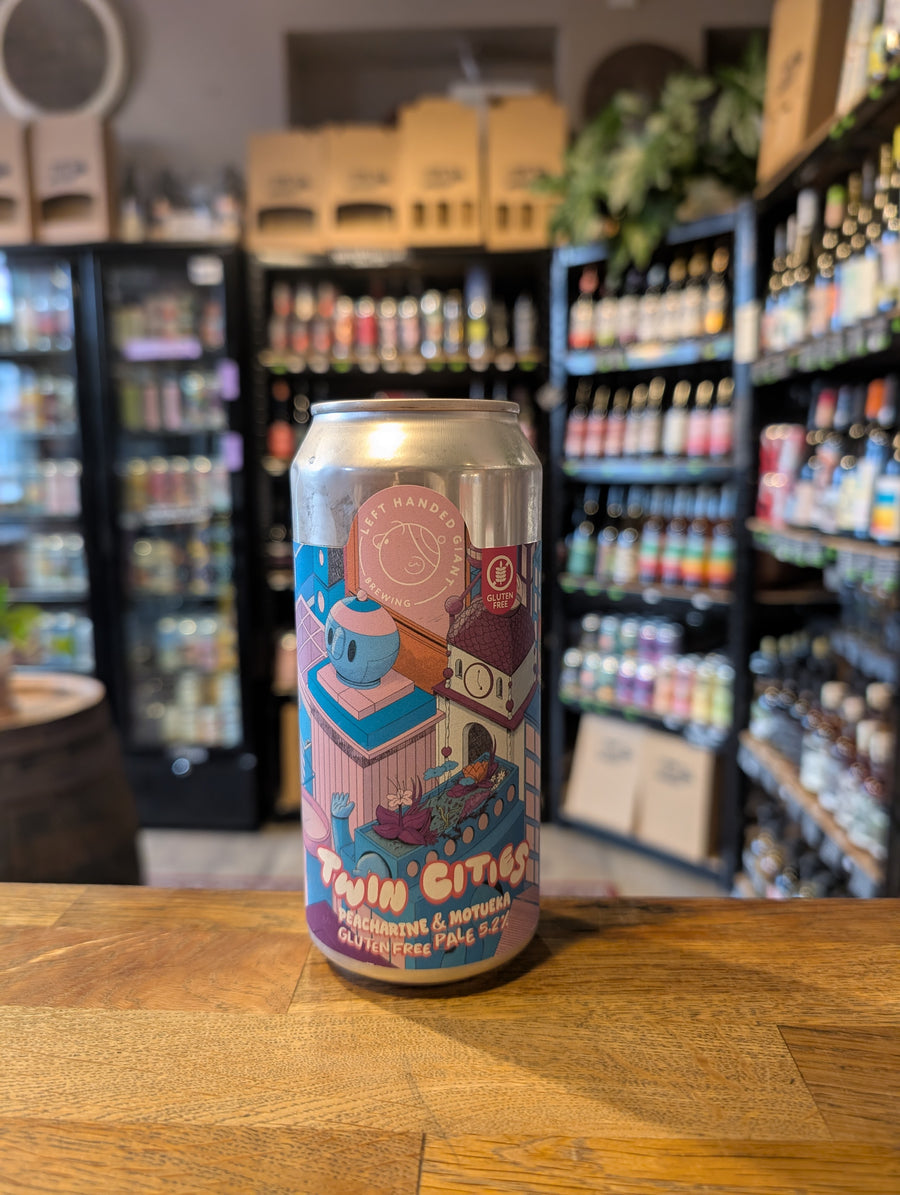 Left Handed Giant Twin Cities: Peacharine & Motueka Pale Ale 5.2% GLUTEN FREE