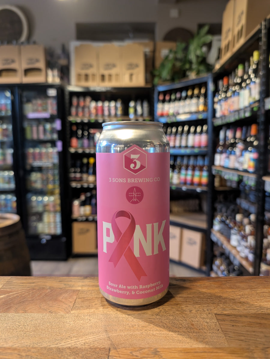 3 Sons Brewing Co, Florida - Pink Sour Ale w/ Raspberry, Strawberry & Coconut Milk 5.5%