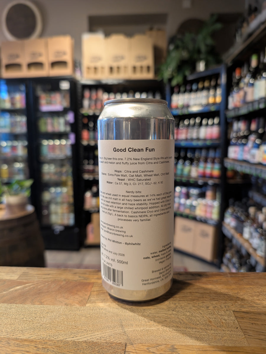Baron Brewing Good Clean Fun NEIPA 7.2%