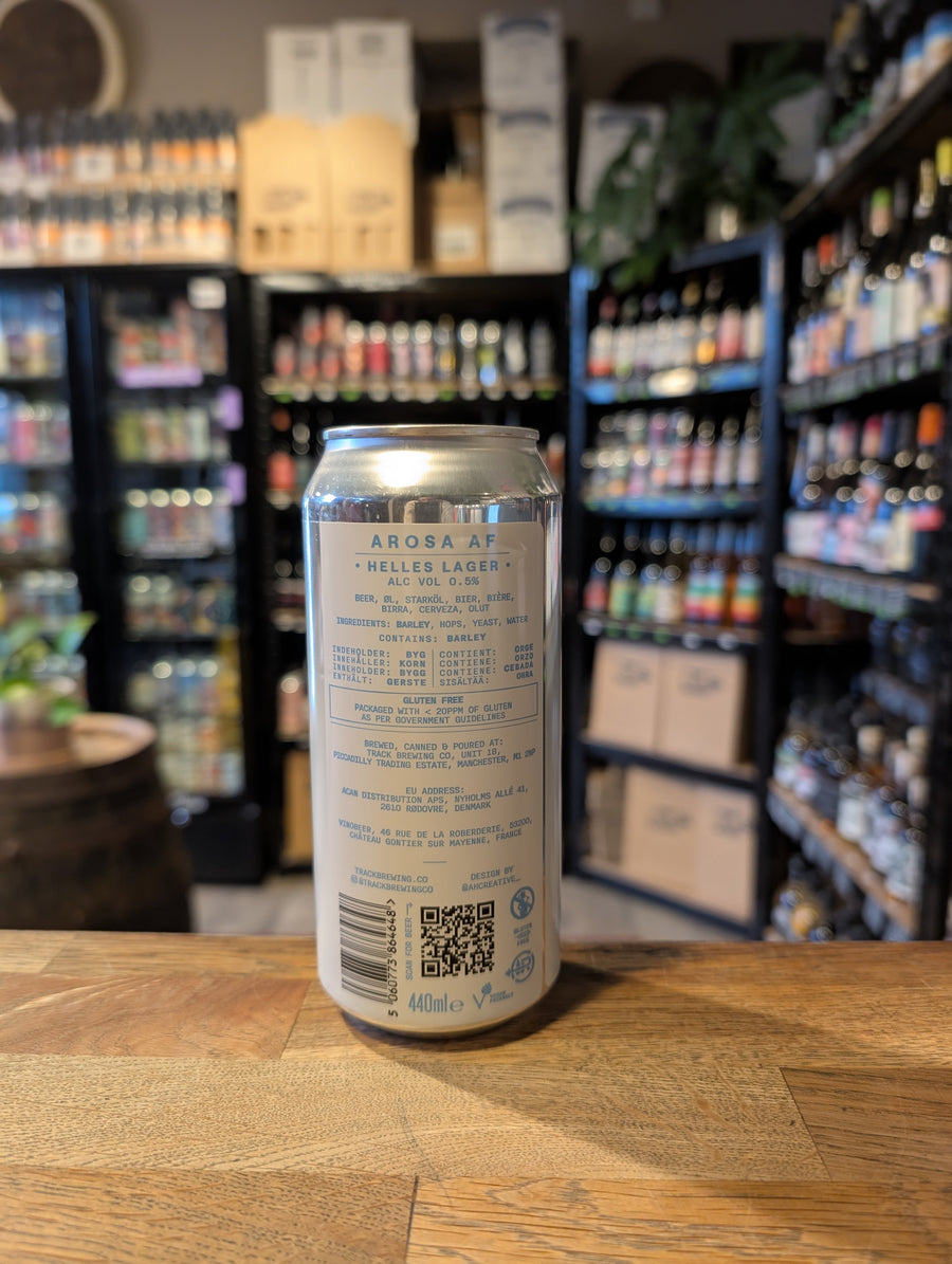 Track Brewing Arosa AF Helles Lager 0.5% LOW ALCOHOL
